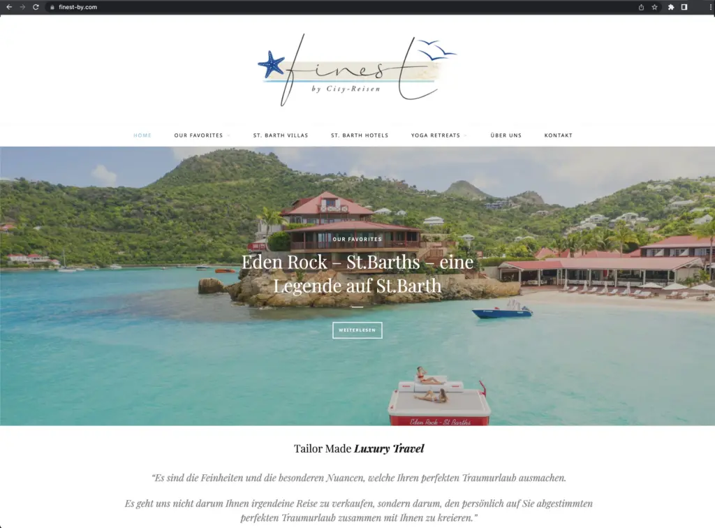 finest by city luxury travel Logodesign, Website Launch by Kraemer Design